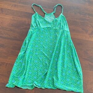 Green and Blue Patterned long tank or sleep dress